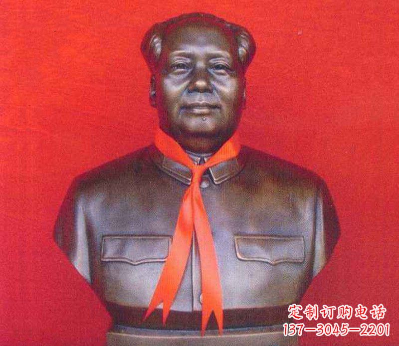 安阳铜雕校园红领巾主席雕塑摆件