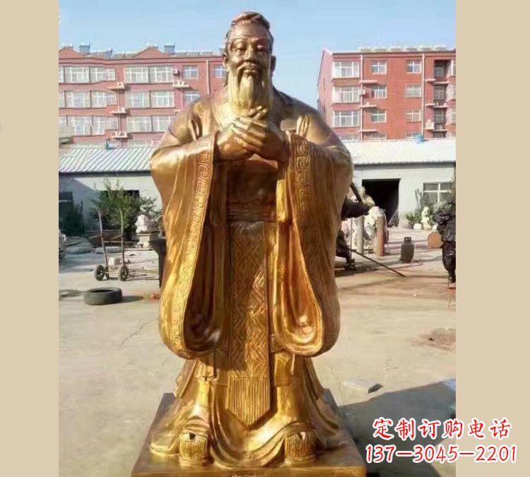 安阳铜雕校园孔子