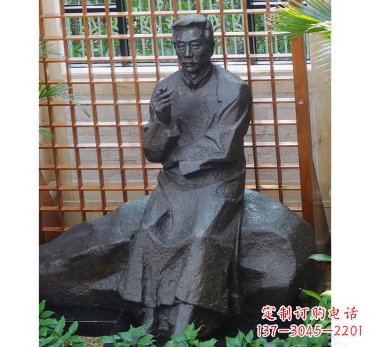 安阳铜雕校园名人鲁迅