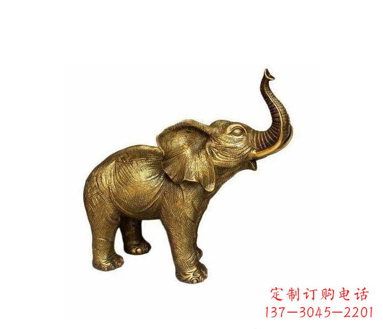 安阳铜雕园林动物小象雕塑