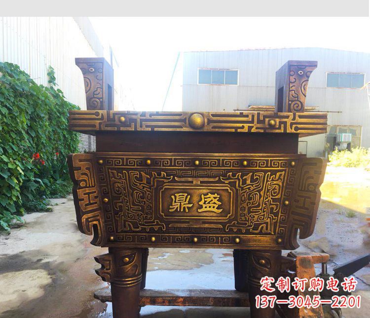 安阳铜雕招财鼎盛香炉