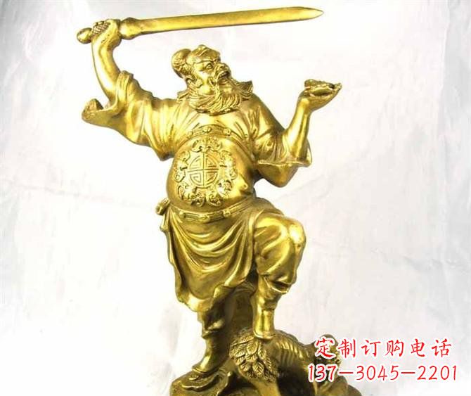安阳铜雕赵公明古代人物雕塑