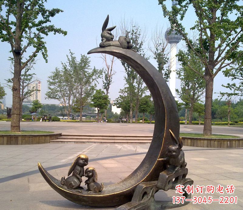 安阳兔子铜雕