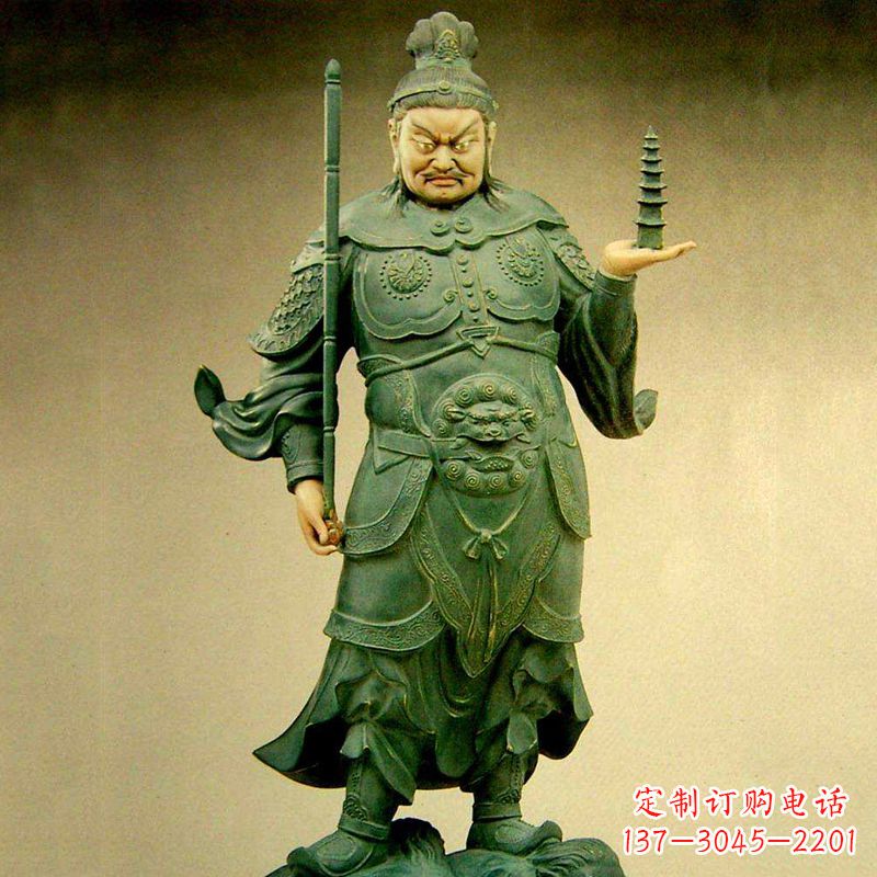 安阳托塔天王彩绘雕塑