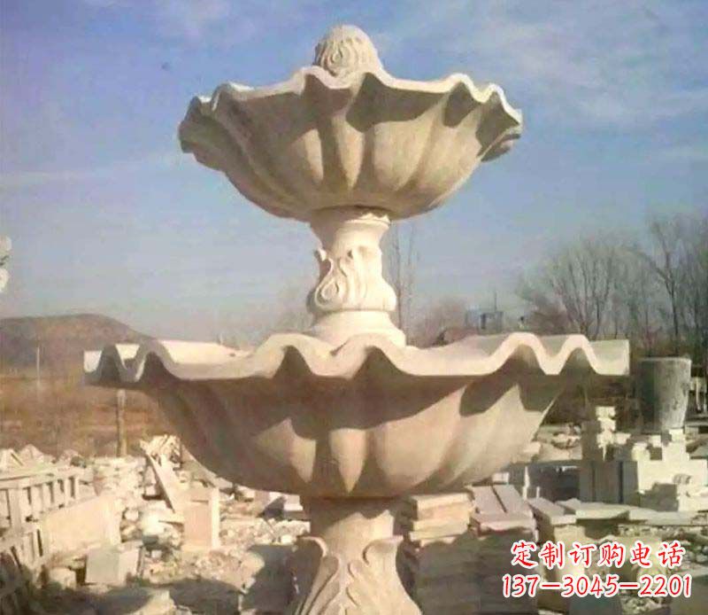 安阳晚霞红大型喷泉石雕