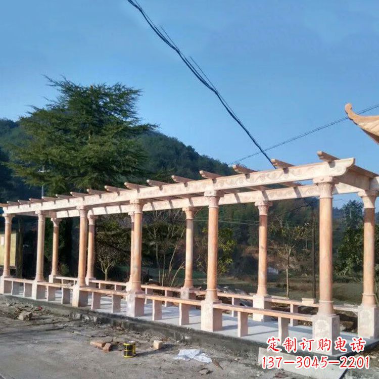 安阳晚霞红花架长廊
