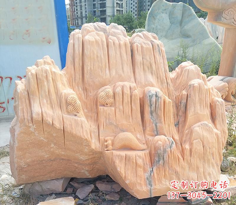 安阳晚霞红景观假山雕塑