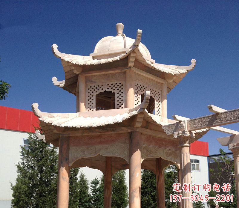 安阳晚霞红景观凉亭雕塑