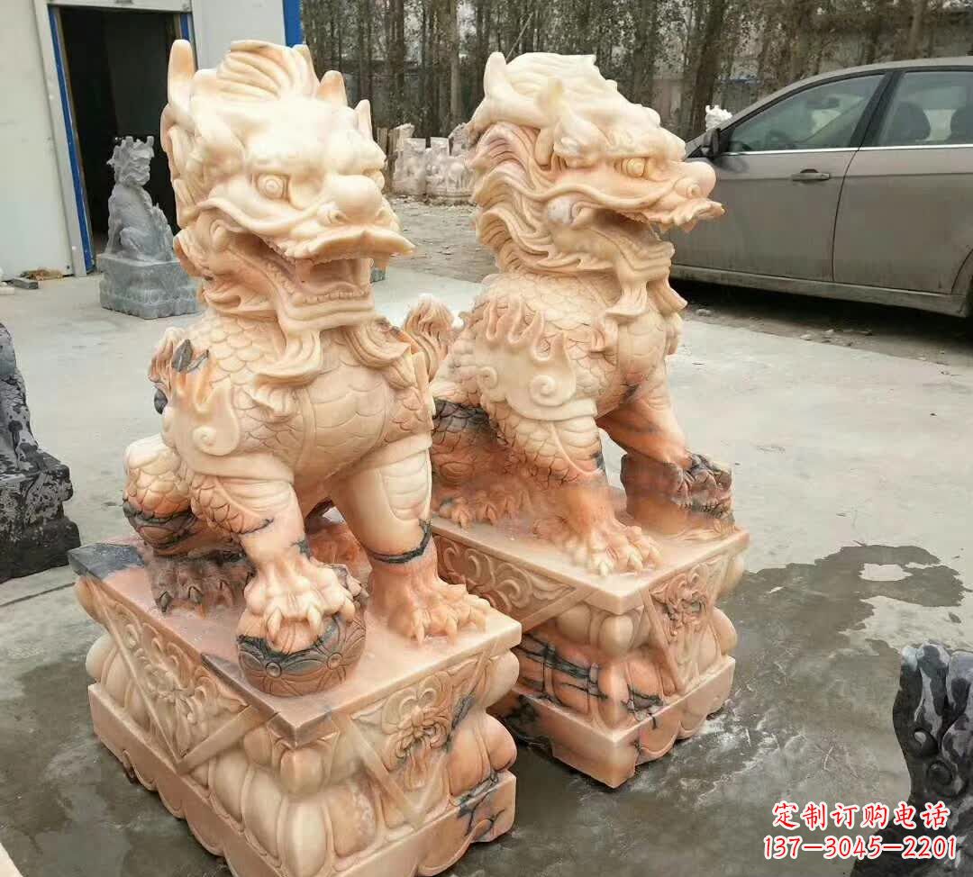 安阳晚霞红酒店麒麟门墩