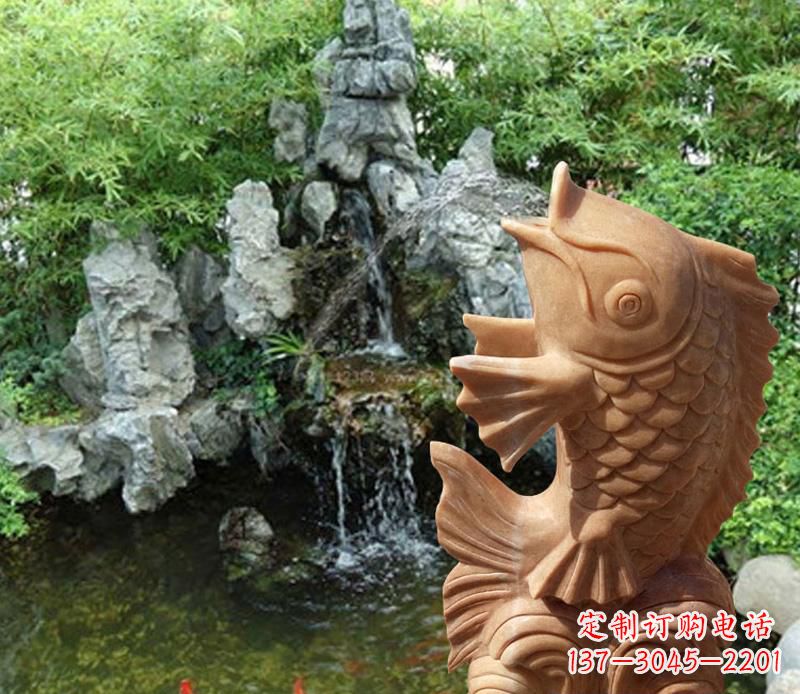 安阳晚霞红鲤鱼喷泉
