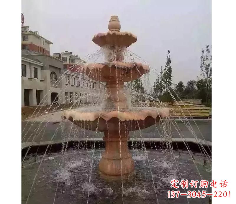 安阳晚霞红喷泉雕塑