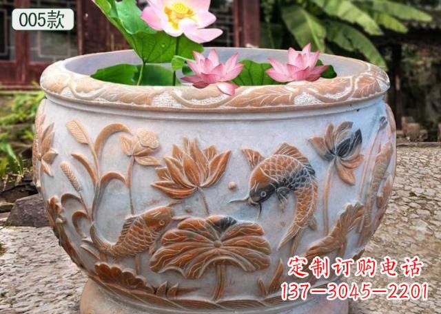 安阳晚霞红水缸鱼缸雕塑