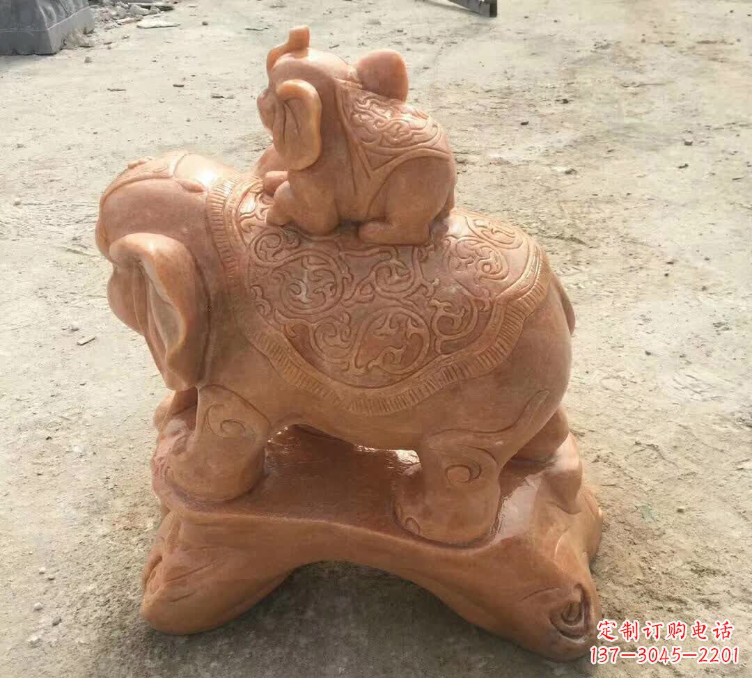 安阳晚霞红小象招财动物