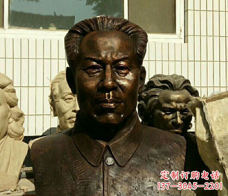 安阳伟人刘少奇胸像铜雕