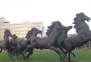 安阳群马公园动物铜雕，让艺术描绘你的故事