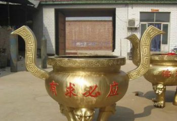 安阳三足香炉铜雕，装点你的寺庙