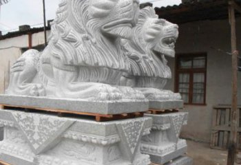 安阳港币狮子雕塑，华丽展现华夏气势