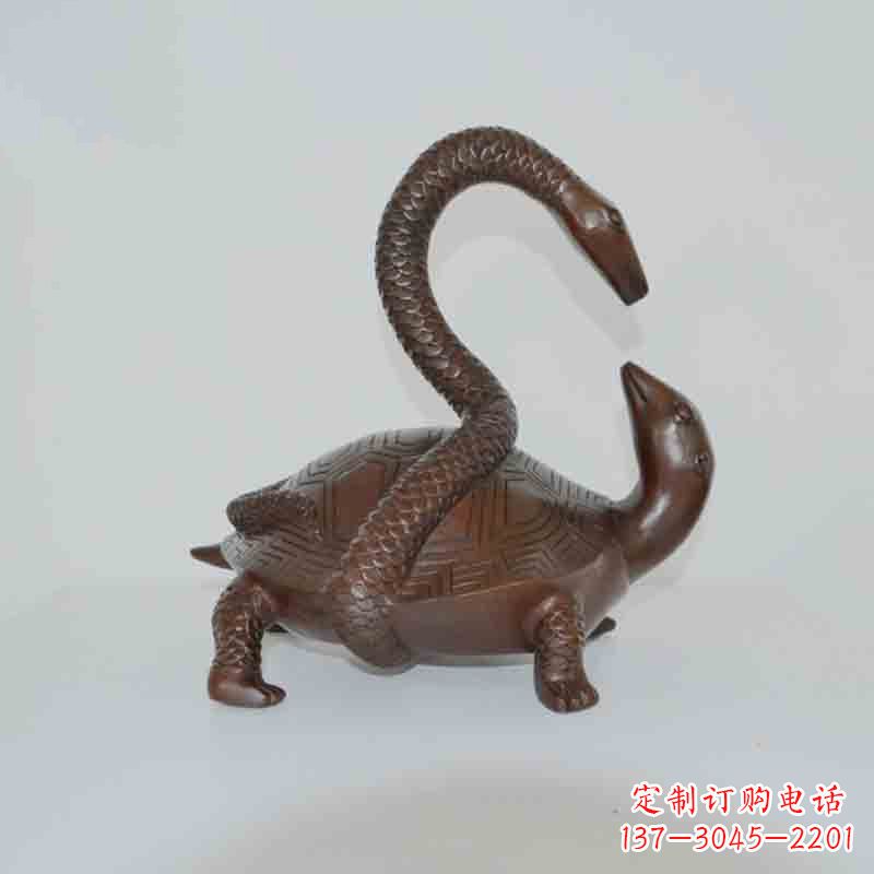 安阳乌龟背蛇龟蛇铜雕