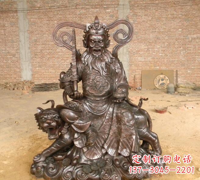 安阳武财神赵公明铜雕