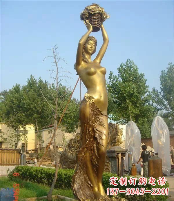 安阳西方美女公园人物铜雕 (2)