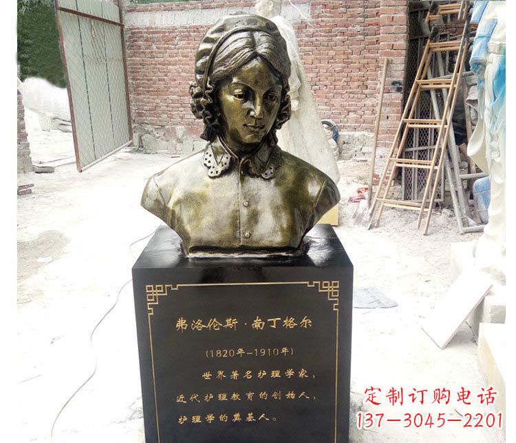 安阳西方名人南丁格尔胸像铜雕