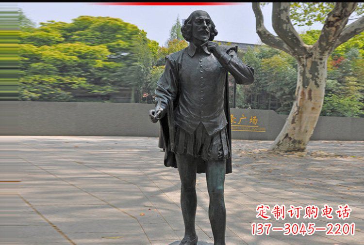 安阳西方名人莎士比亚铜雕
