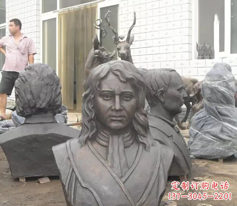 安阳西方名人胸雕铜雕