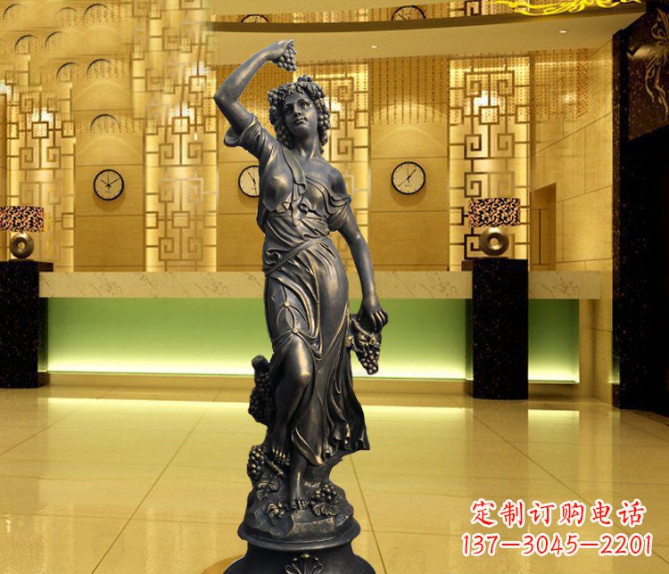 安阳西方女人别墅景观铜雕塑 (2)