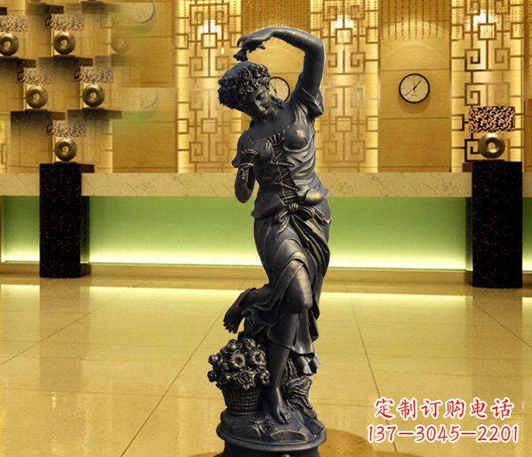 安阳西方女人别墅景观铜雕