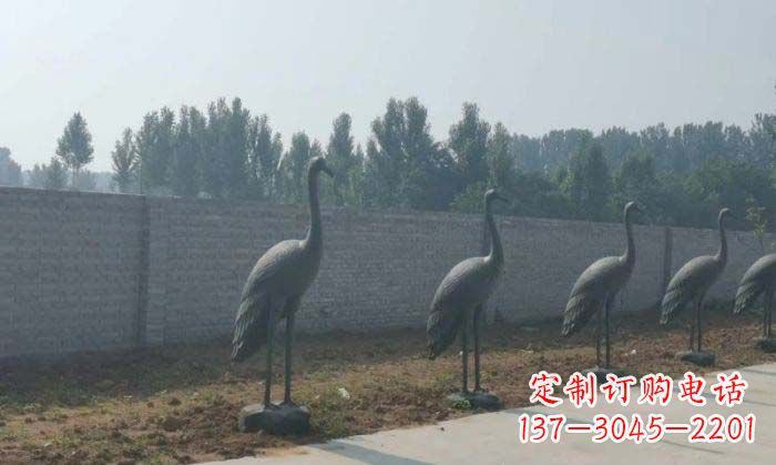 安阳仙鹤抽象铜雕 (2)