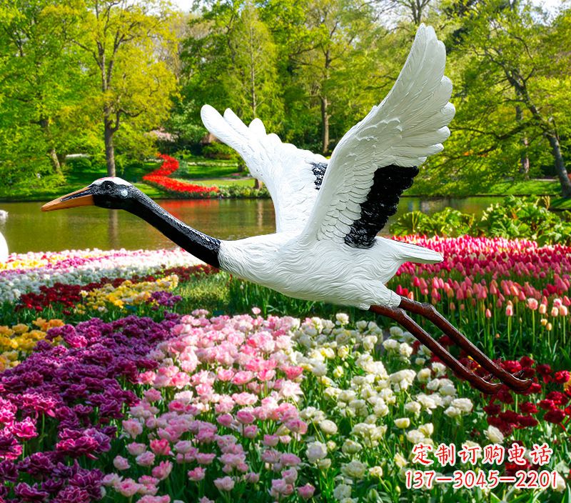 安阳仙鹤雕塑灯