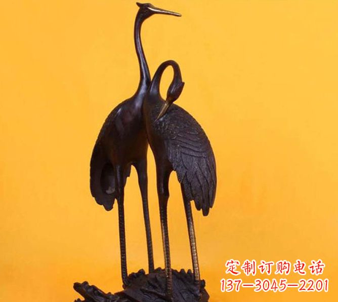 安阳仙鹤雕塑铜