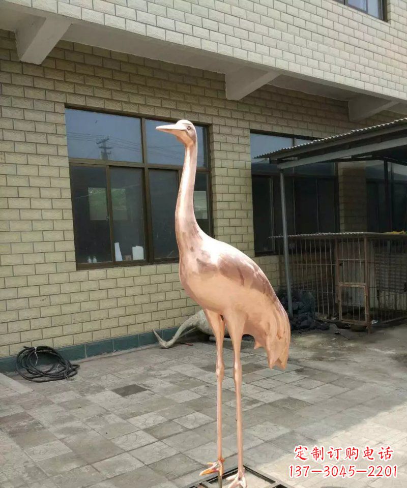 安阳仙鹤公园动物铜雕