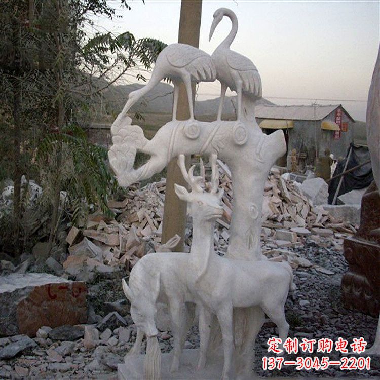安阳仙鹤石雕景观摆件