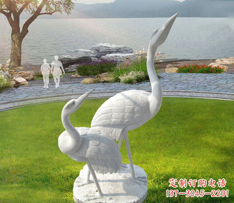 安阳仙鹤石雕公园动物雕塑