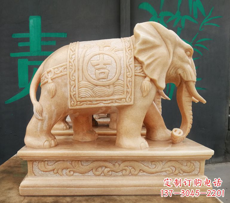 安阳现代石雕大象雕像
