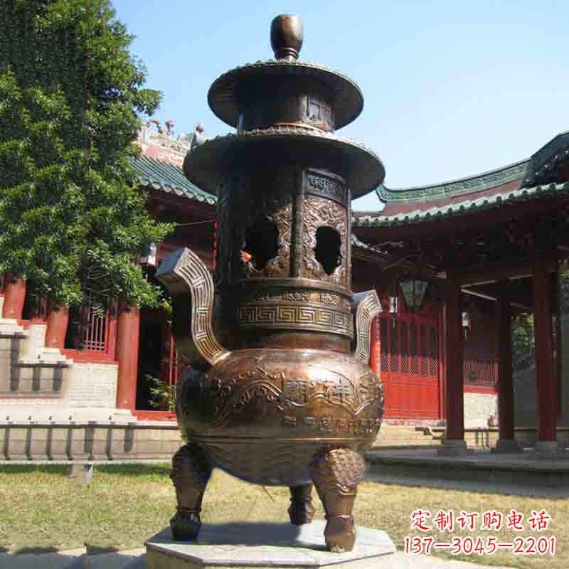 安阳现代铜制香炉铜雕香炉