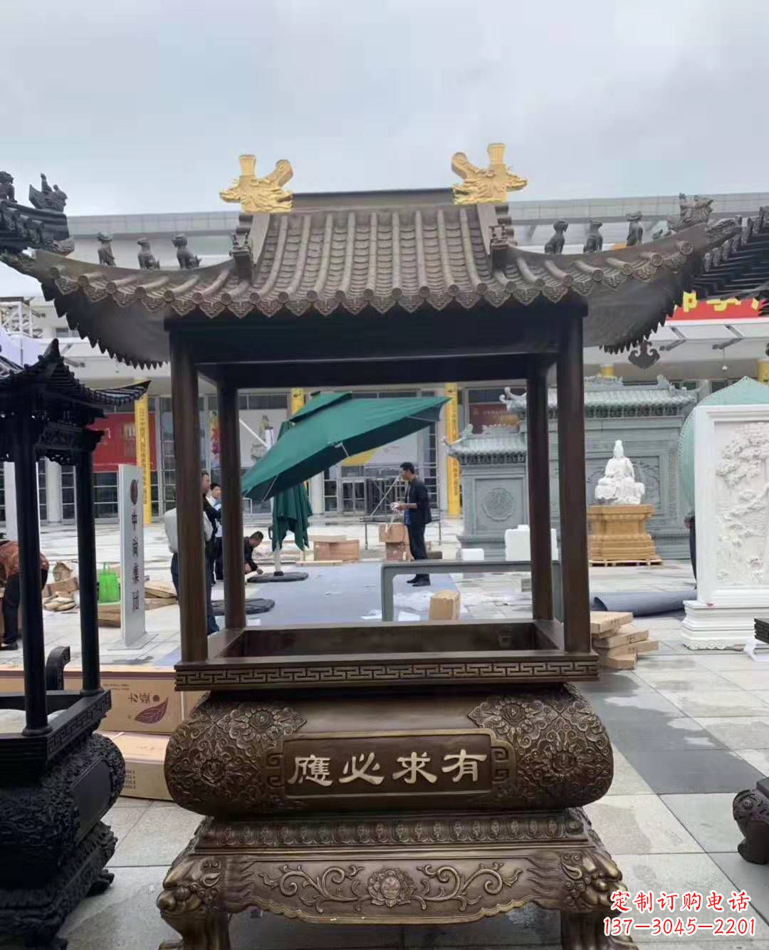 安阳香炉铜雕户外摆件寺庙景观雕塑