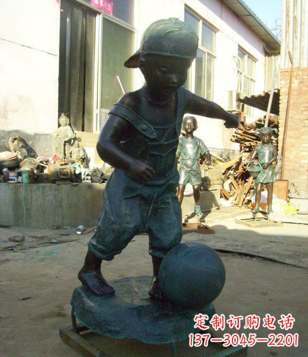安阳小孩玩耍青铜人物铜雕