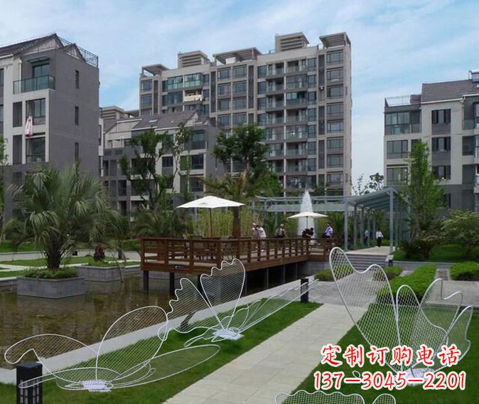 安阳小区不锈钢镂空蝴蝶雕塑