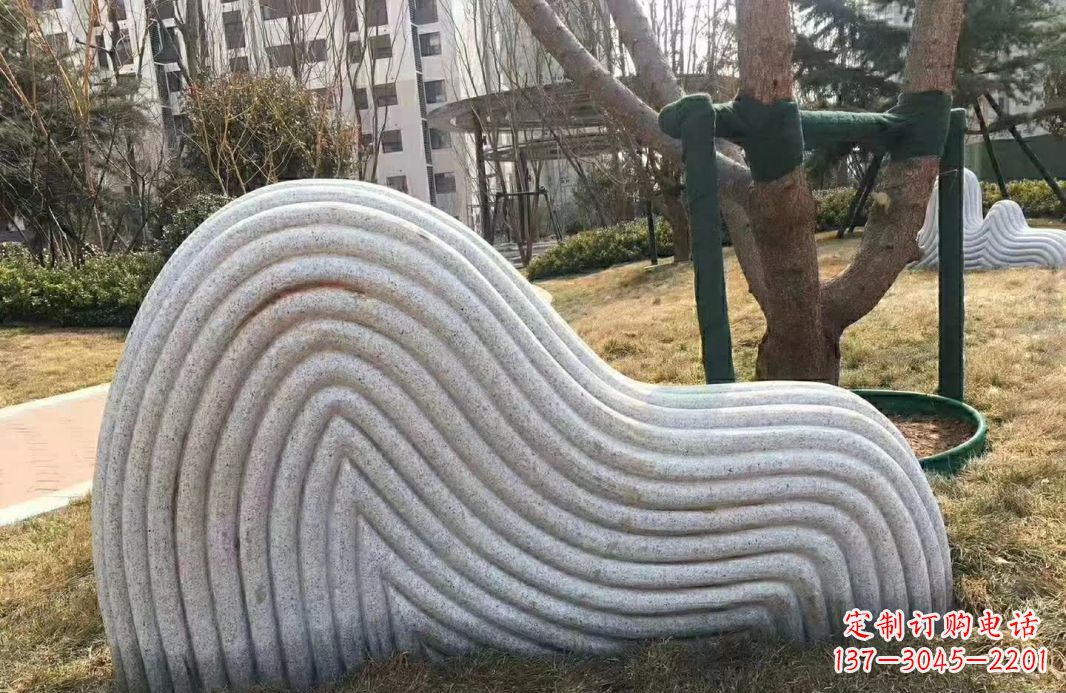 安阳小区大理石纹理假山雕塑