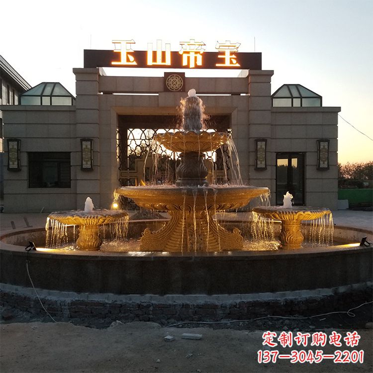 安阳小区广场欧式水景石雕喷泉