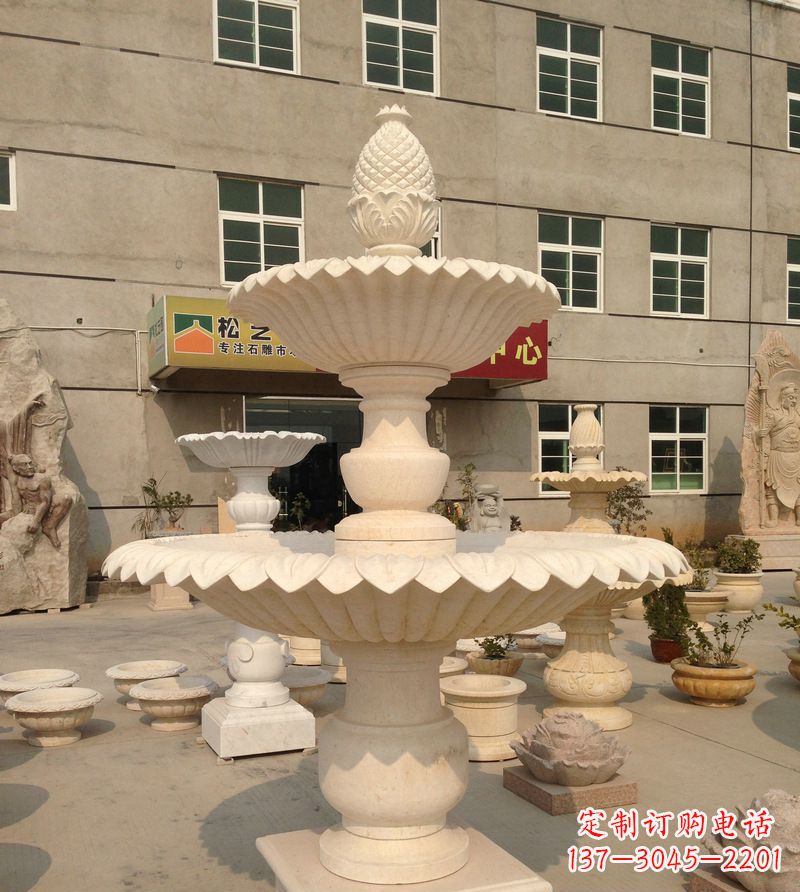 安阳小区景观菠萝式喷泉石雕