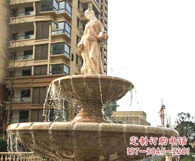 安阳小区景观西方女人喷泉石雕