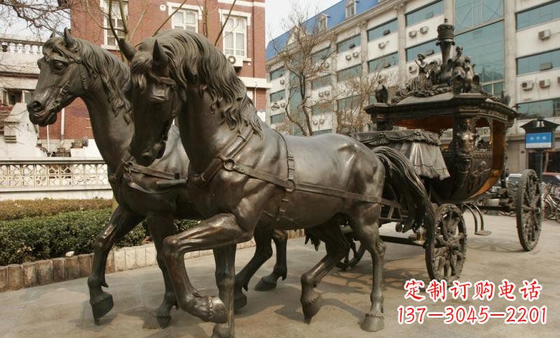 安阳小区欧式马车铜雕