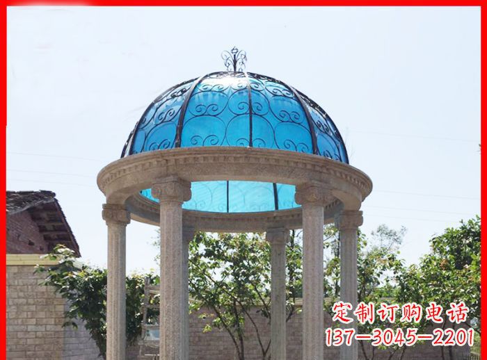 安阳小区欧式圆顶凉亭石雕_2