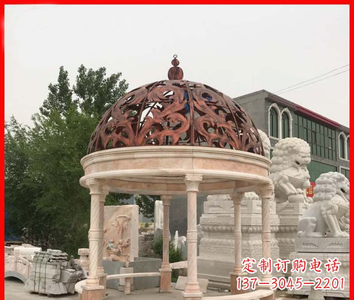 安阳小区欧式圆顶凉亭石雕_1