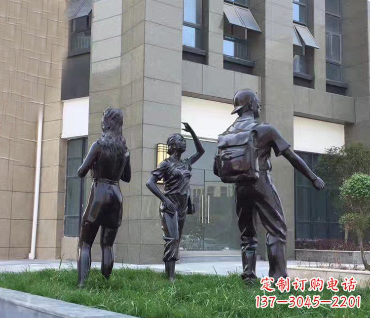 安阳小区铜雕美女人物雕塑