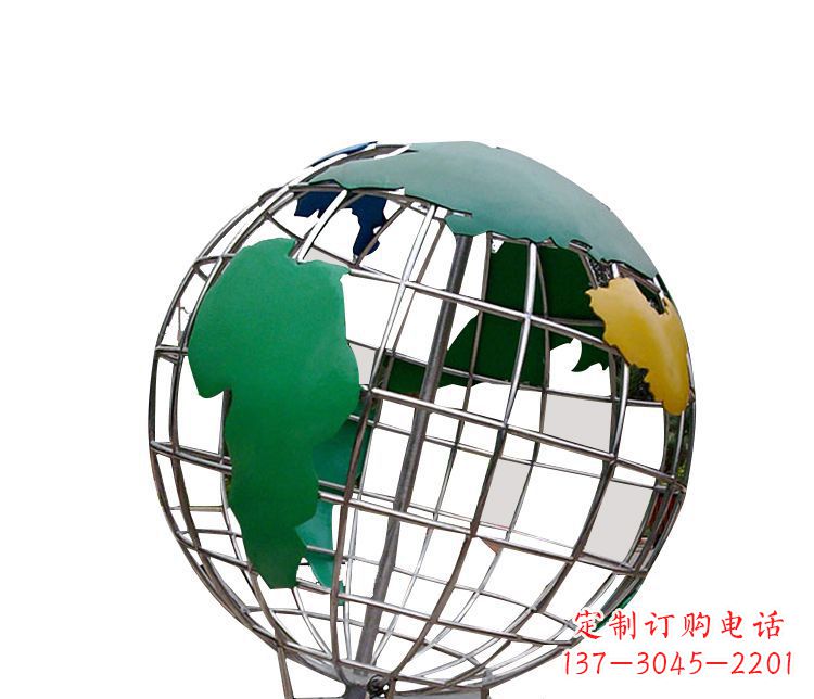 安阳校园不锈钢地球仪摆件雕塑