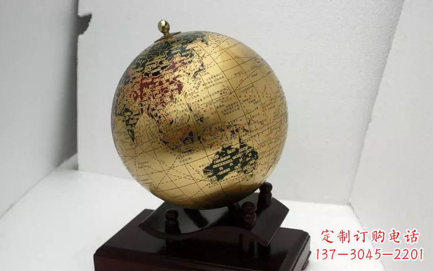 安阳校园不锈钢地球仪雕塑 (3)